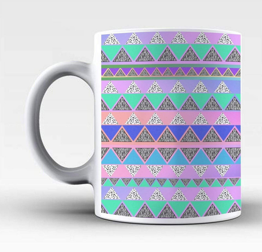 Ideal Tea Coffee Mug Perfect Gift Present Aztec Colourful Stripes Drink Glass