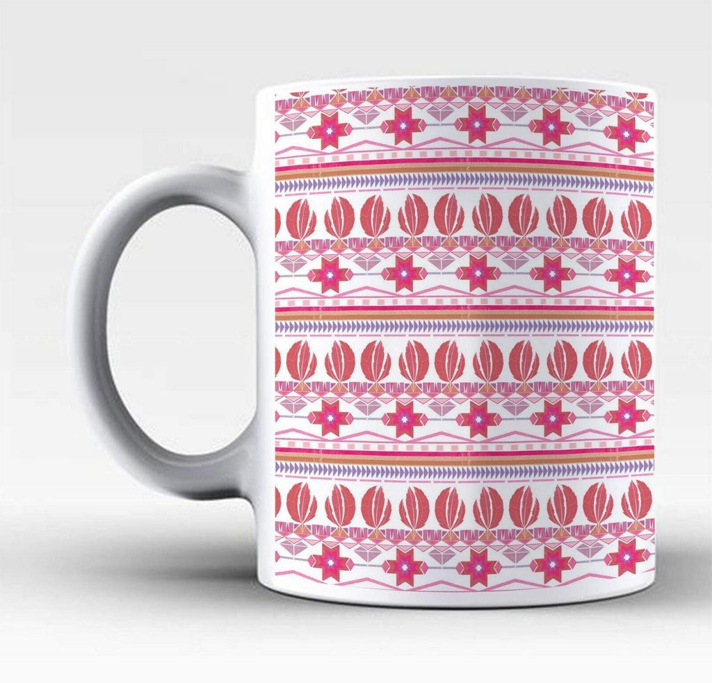 Ideal Tea Coffee Mug Perfect Gift Present Aztec Colourful Stripes Drink Glass