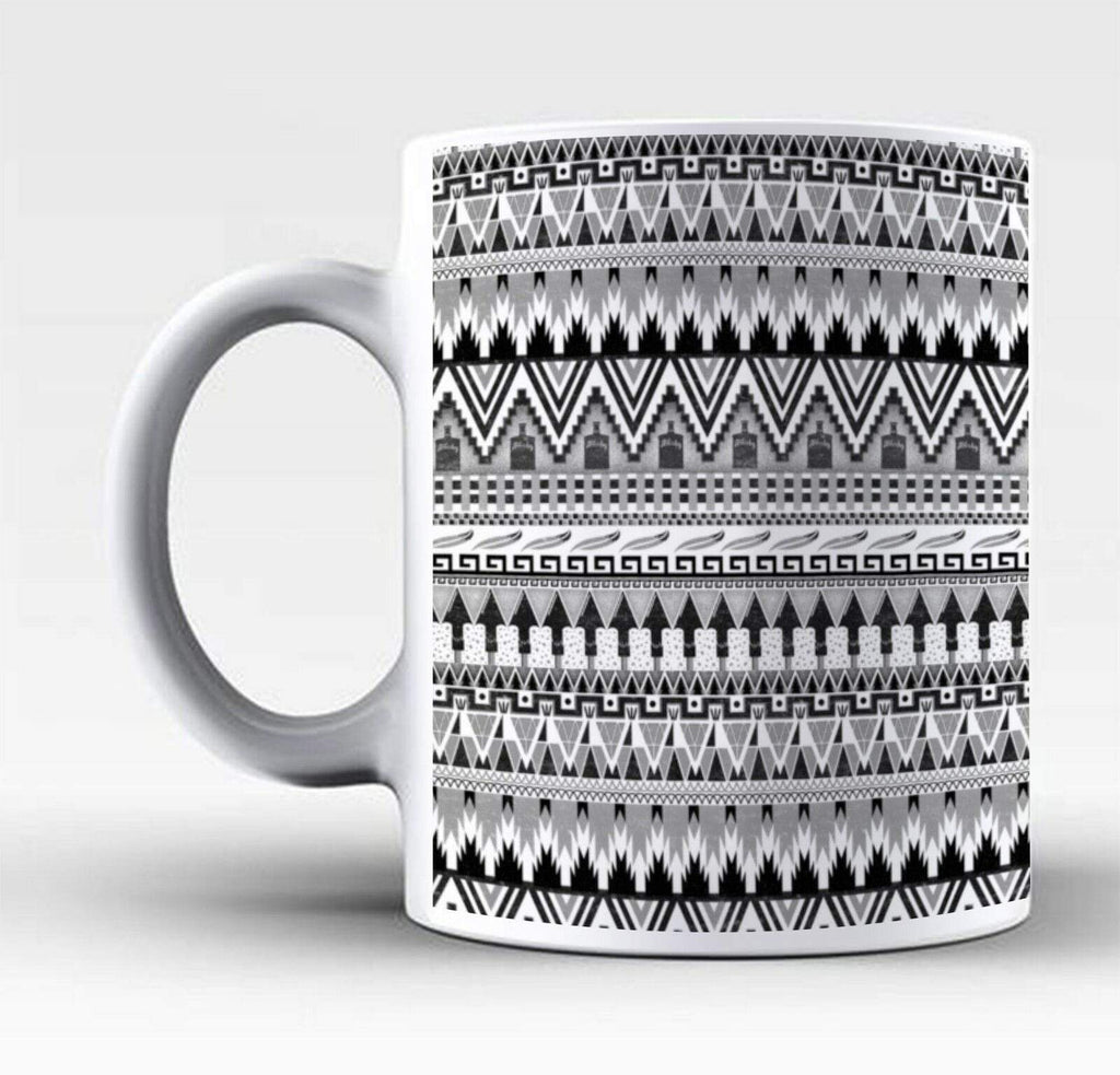 Ideal Tea Coffee Mug Perfect Gift Present Aztec Colourful Stripes Drink Glass