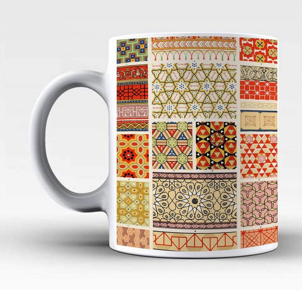 Ideal Tea Coffee Mug Perfect Gift Present Aztec Colourful Stripes Drink Glass