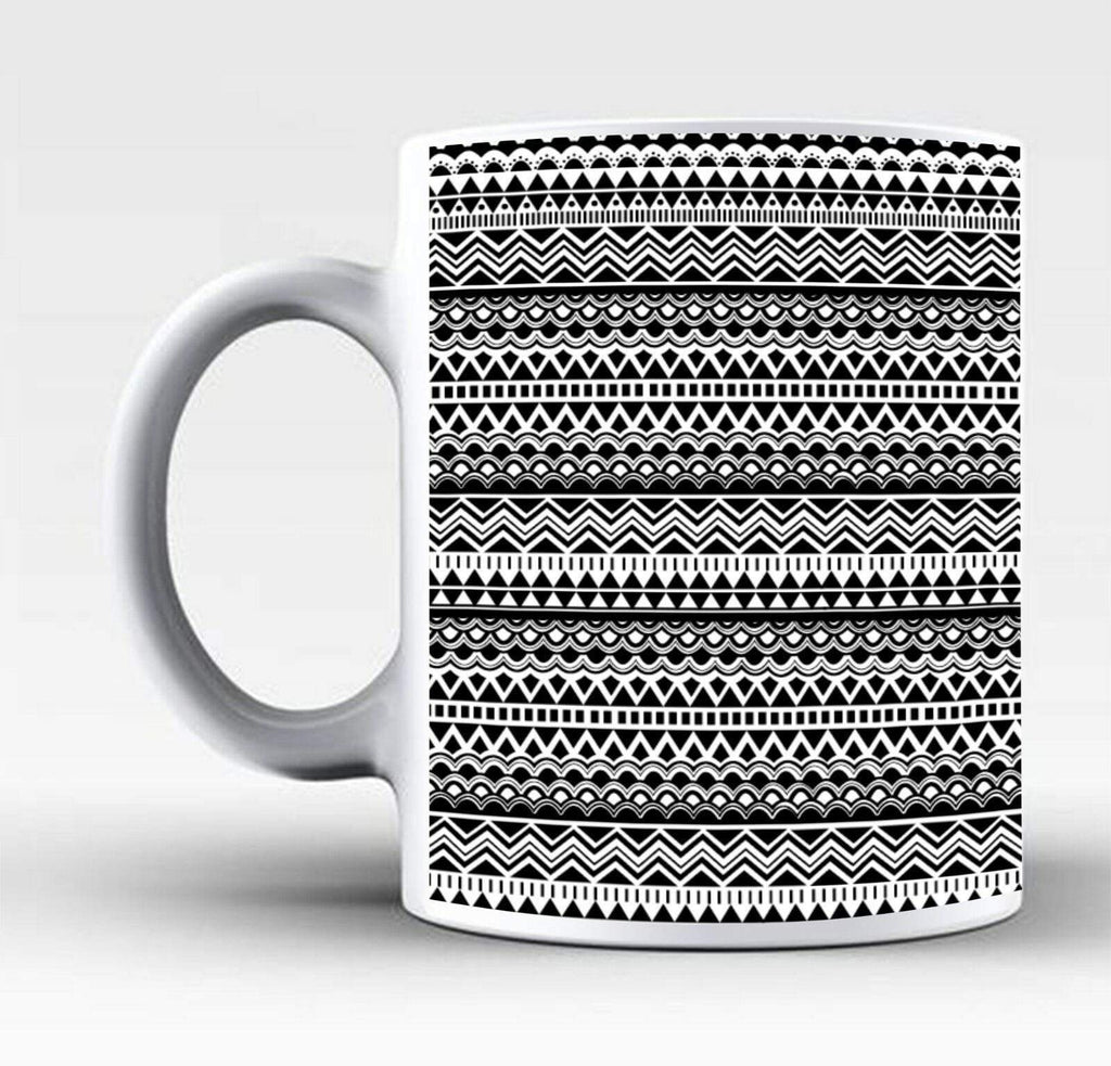 Ideal Tea Coffee Mug Perfect Gift Present Aztec Colourful Stripes Drink Glass 2