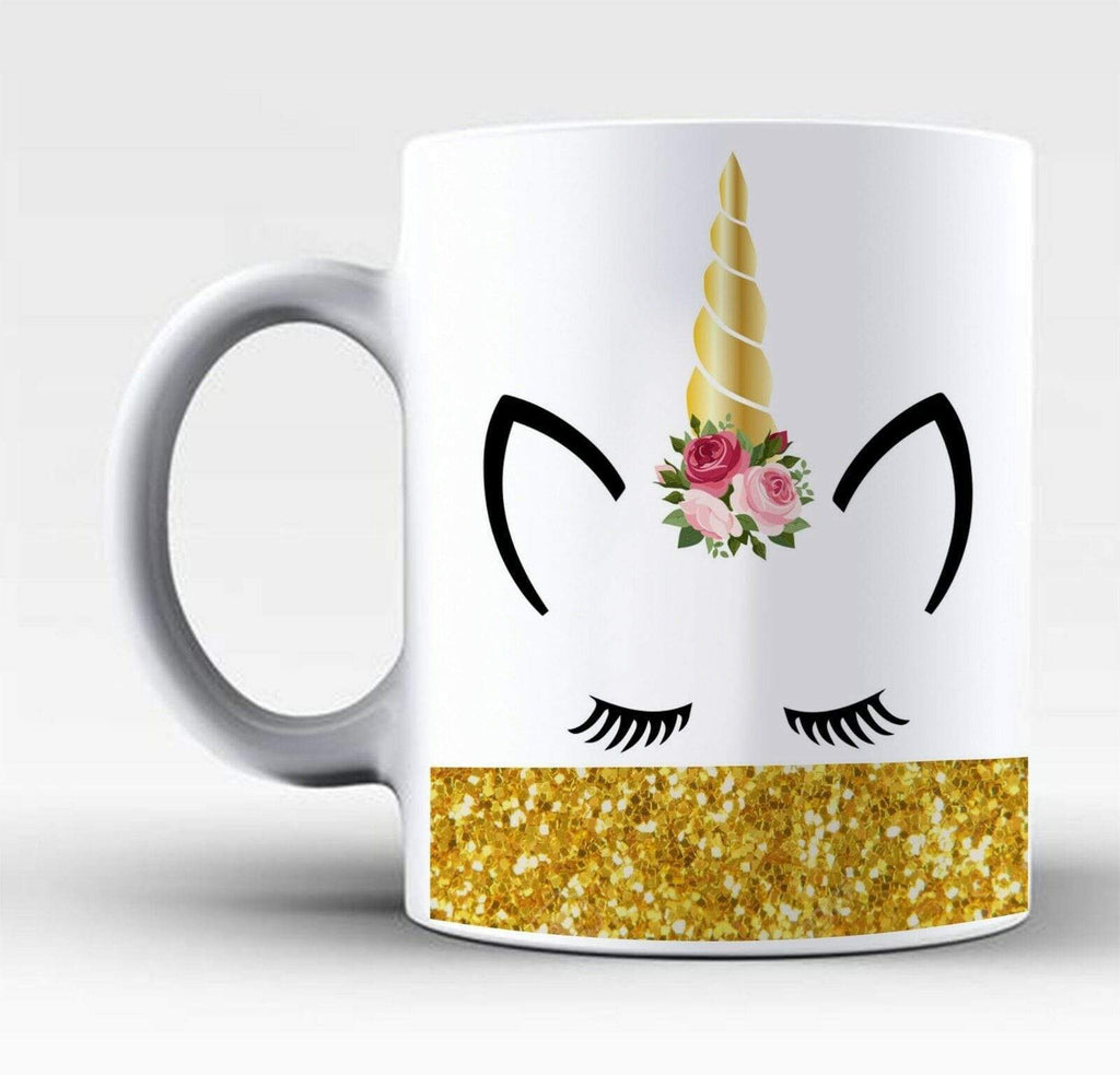 New Glitter Unicorn Perfect Ideal Tea Coffee Mug Gift Present Print Drink Glass