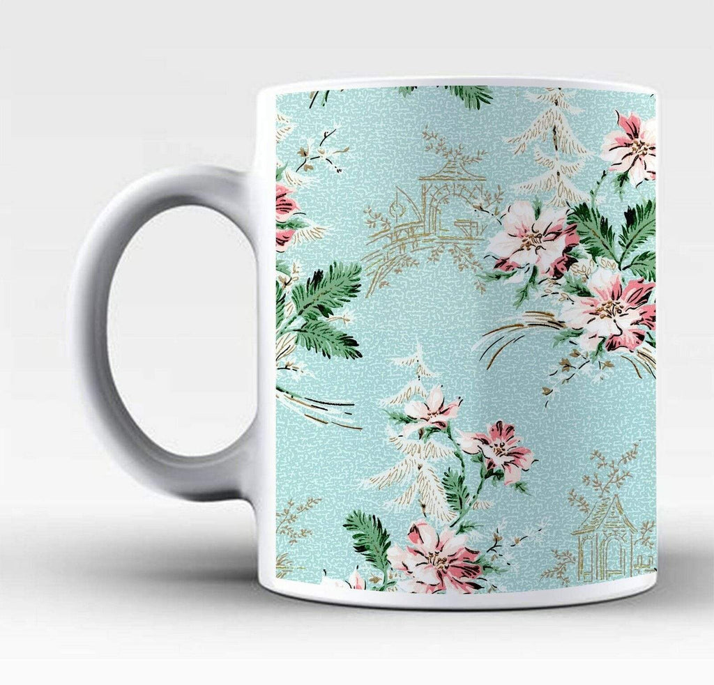 New Perfect Ideal Tea Coffee Mug Gift Present Floral Print Design Drink Glass 2