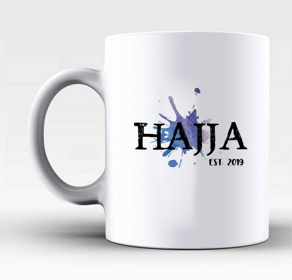 Hajj Mubarak Hajji Hajja Islamic Muslim Cup Glass Coffee Tea Mug Gift Present