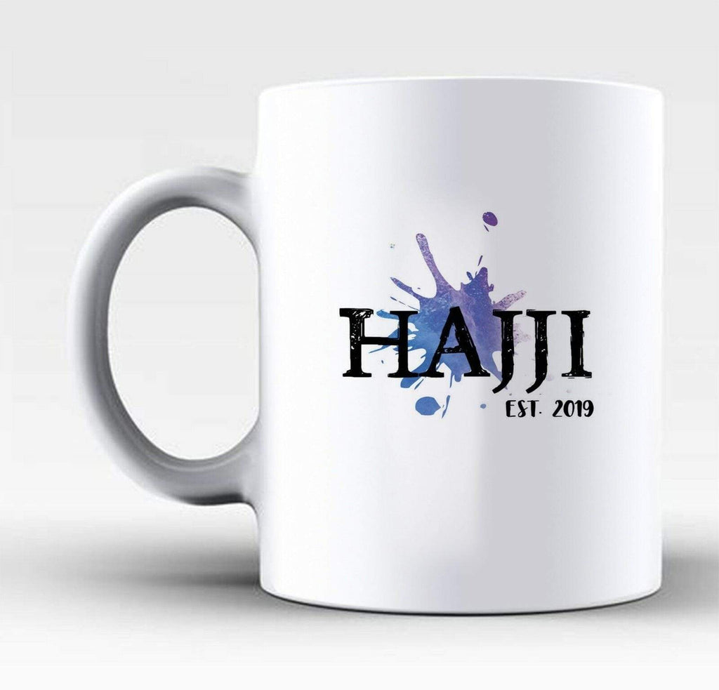 Hajj Mubarak Hajji Hajja Islamic Muslim Cup Glass Coffee Tea Mug Gift Present