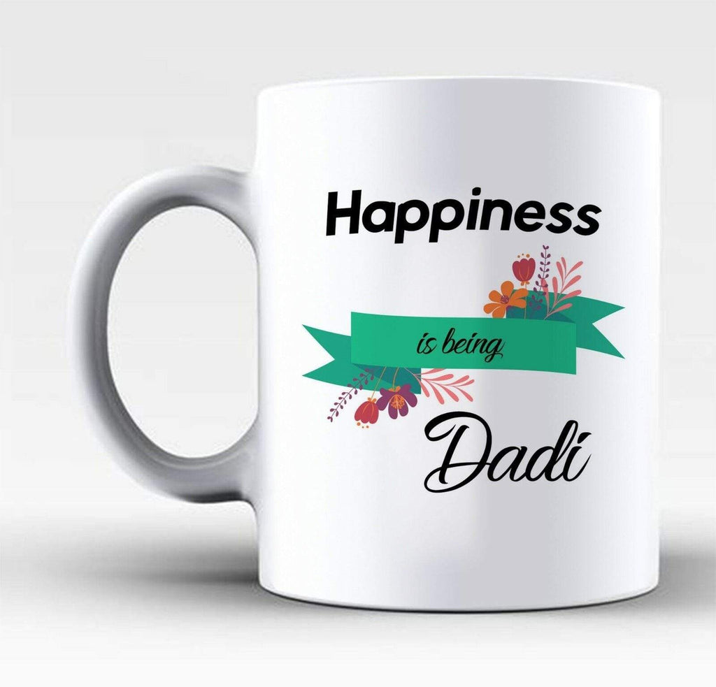 Happiness Is Being Dadi Dada Nani Nana Gran Granddad Mugs Coffee Tea Glass Gift