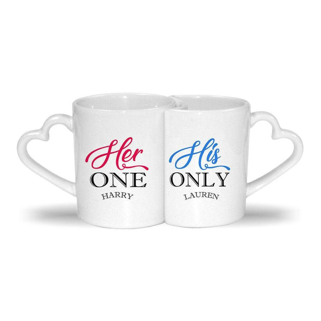 Set Of 2 His Hers Mr Mrs Personalise Name Wedding Gift Anniversary Couples Mugs