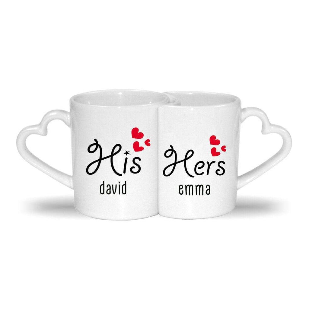 Set Of 2 His Hers Mr Mrs Personalise Name Wedding Gift Anniversary Couples Mugs