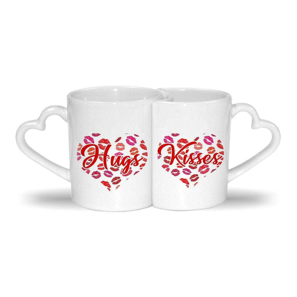 Set Of 2 His Hers Soul Mate Hugs Kisses Wedding Gift Anniversary Couples Mugs