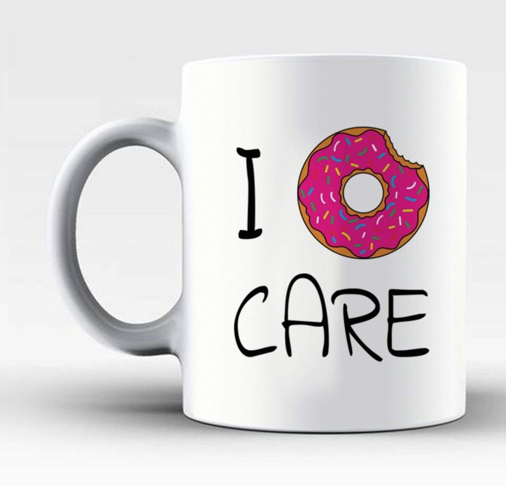 New I Donut Care Funny Doughnut Tea Coffee Mug Perfect Gift Present Drink Glass