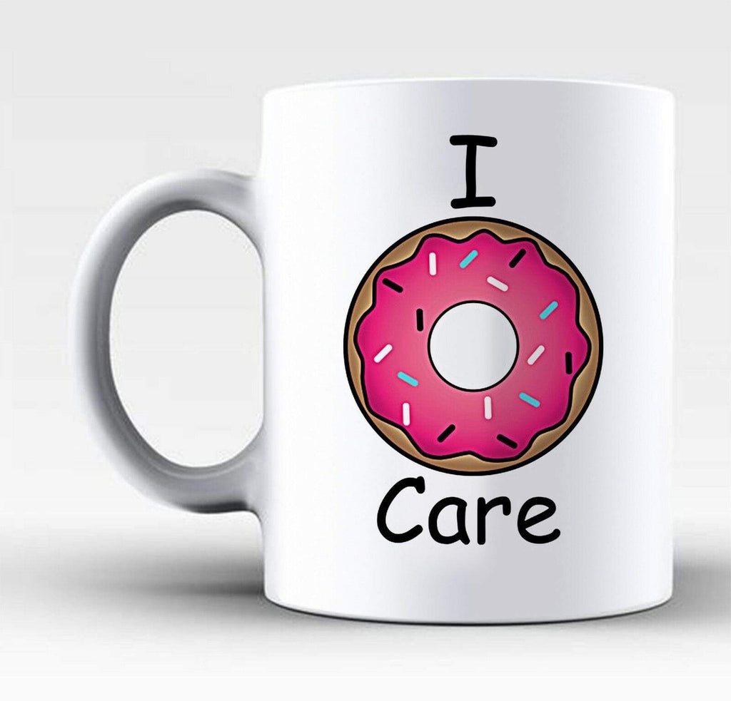 New I Donut Care Funny Doughnut Tea Coffee Mug Perfect Gift Present Drink Glass