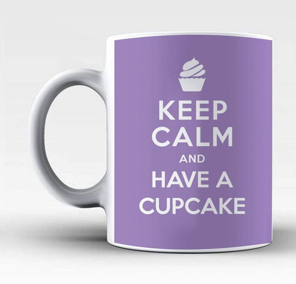 Keep Calm Eat Chocolate Steak Veg Cupcakes Funny Drink Glass Mugs Gift Present