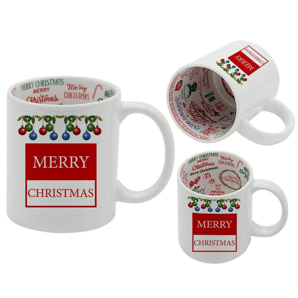 I Love Christmas Festive Graffiti Santa Drink Cup Glass Coffee Tea Mug Gift 3