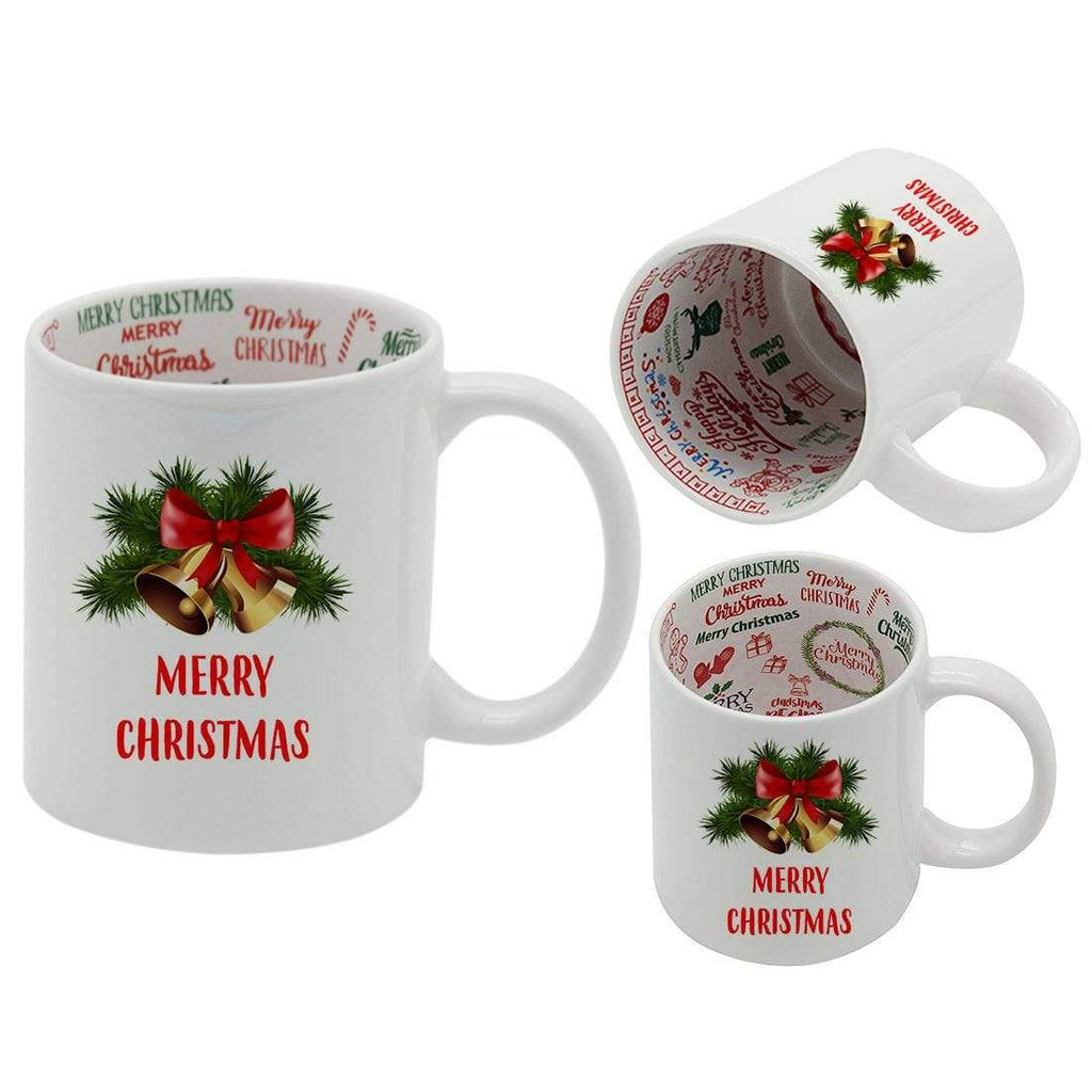 I Love Christmas Festive Graffiti Santa Drink Cup Glass Coffee Tea Mug Gift 3