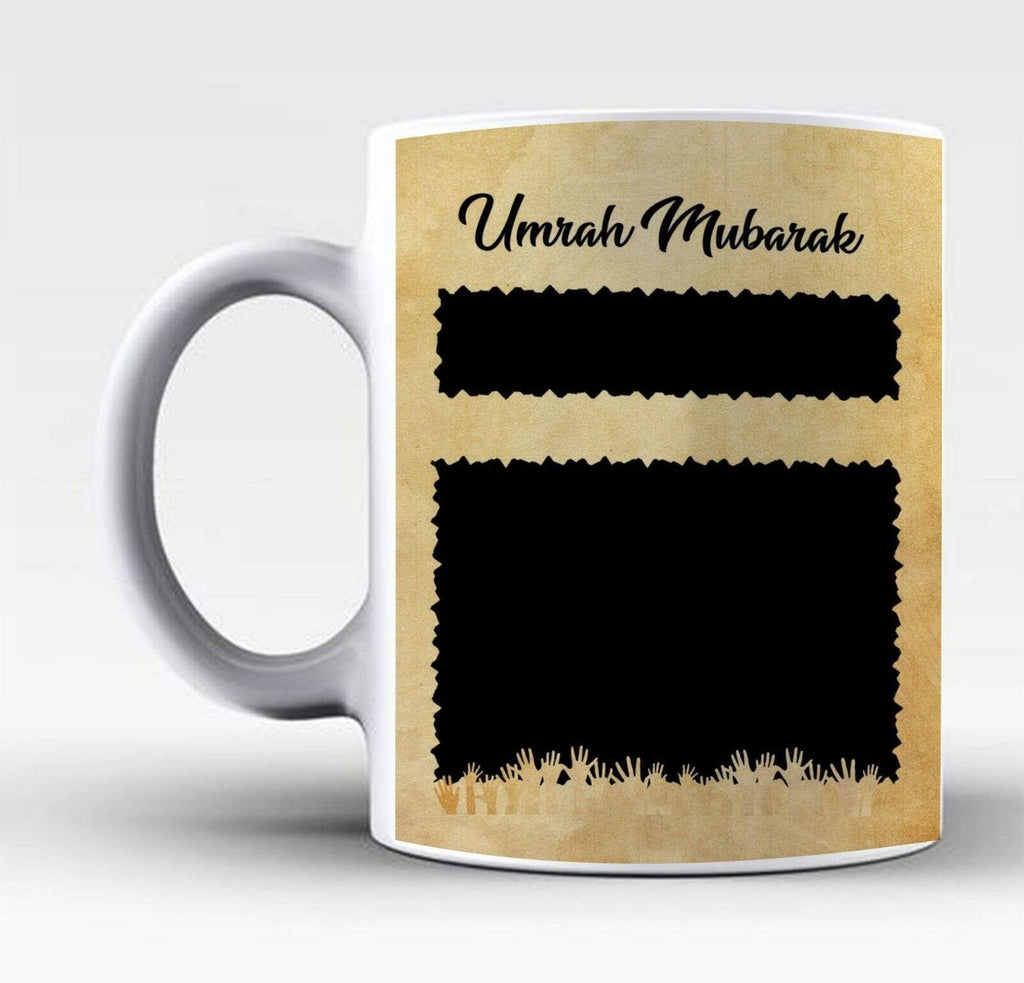 Umrah Mubarak Islamic Muslim Drink Mug Cup Coffee And Card SET Gift Present 2