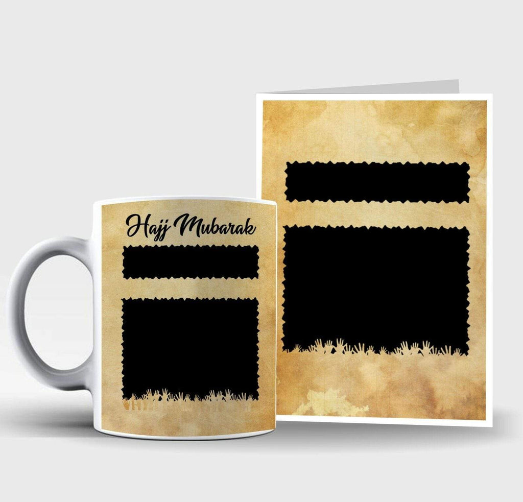 Hajj Mubarak Islamic Muslim Drink Mug Cup Coffee Tea And Card SET Gift Present 2