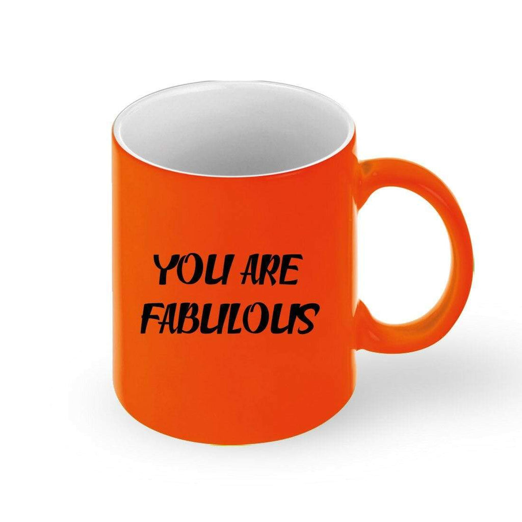 You Are Fabulous Friend Family Gift Neon Drink Cup Glass Coffee Tea Mug Present