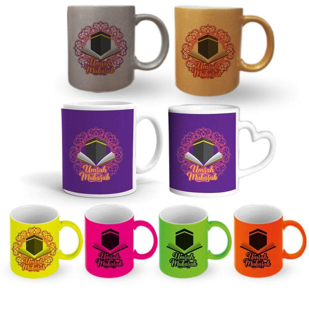 Umrah Mubarak Gift Present Mug Glass Cup Tea Gift With Or Without A Coaster Set4