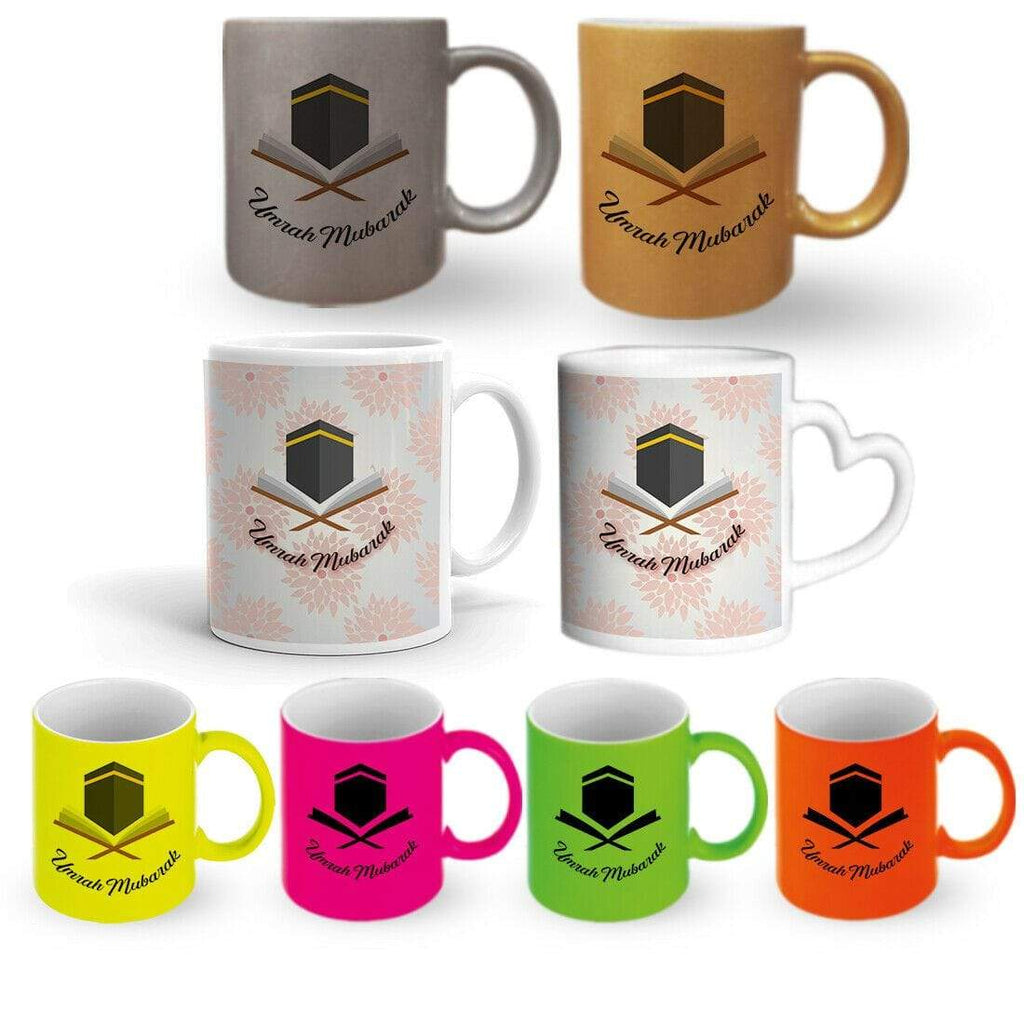 Umrah Mubarak Gift Present Mug Glass Cup Tea Gift With Or Without A Coaster Set6