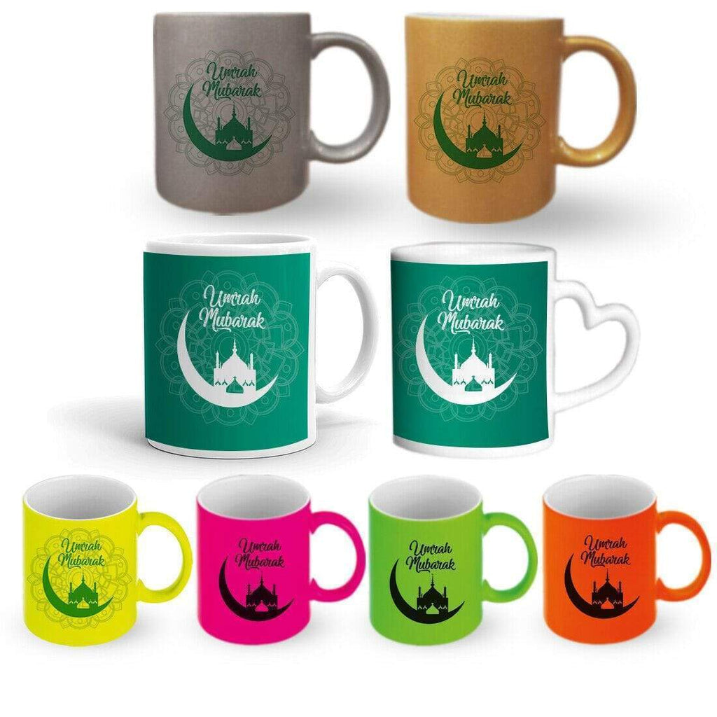 Umrah Mubarak Gift Present Mug Glass Cup Tea Gift With Or Without A Coaster Set1