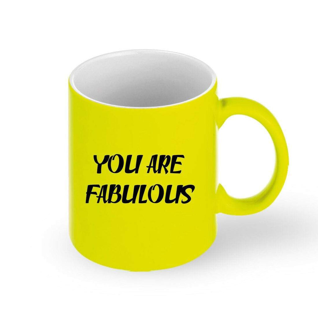 You Are Fabulous Friend Family Gift Neon Drink Cup Glass Coffee Tea Mug Present