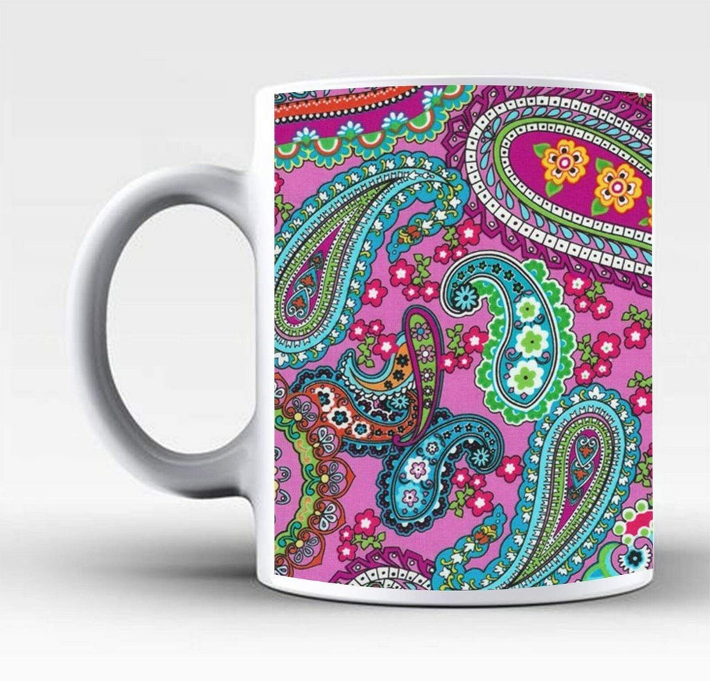 New Ideal Tea Coffee Mug Perfect Gift Present Paisley Aztec Print Drink Glass 1