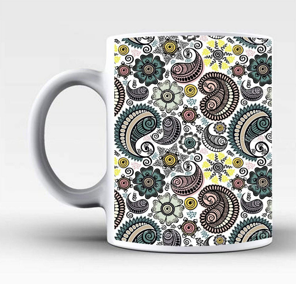 New Ideal Tea Coffee Mug Perfect Gift Present Paisley Aztec Print Drink Glass 1