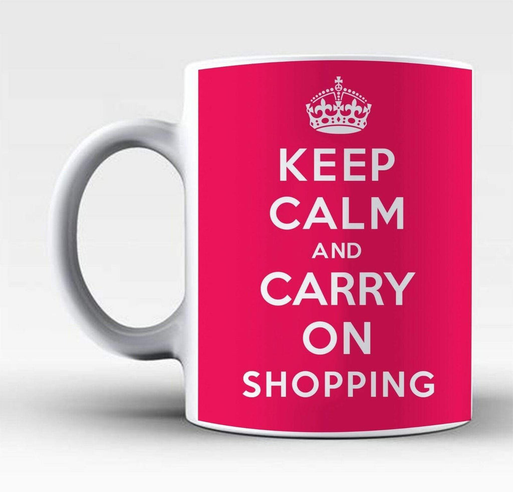 Keep Calm Respect Girls Buy Shoes Makeup Shopping Drink Glass Mugs Gift Present