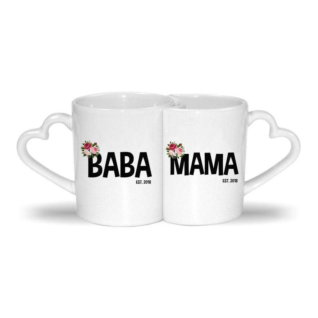 Set Of 2 Mugs Baba Mama Dada Dadi Nana Nani Ami Parents Grandparents Gift D1