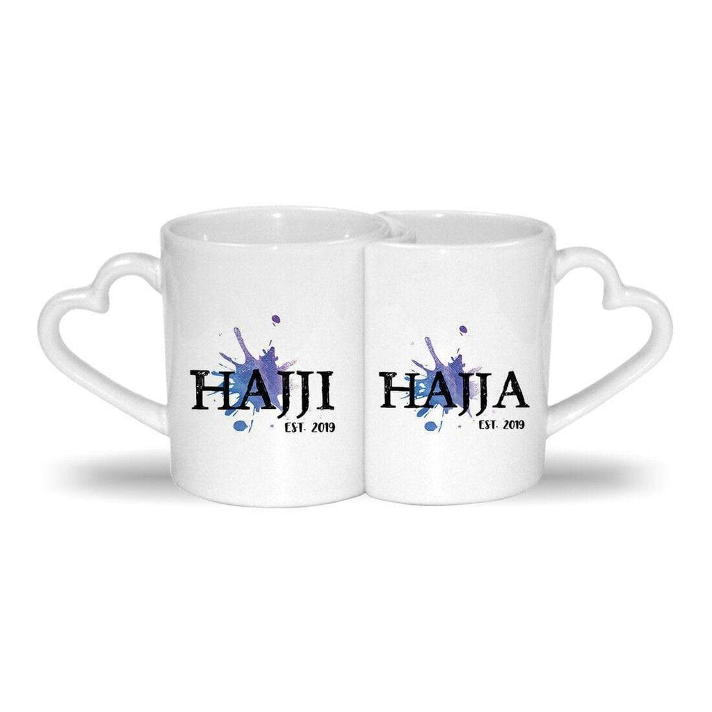 Set Of 2 Islamic Hajja Hajji Deen Wed Gift Present Anniversary Couples Mugs D5