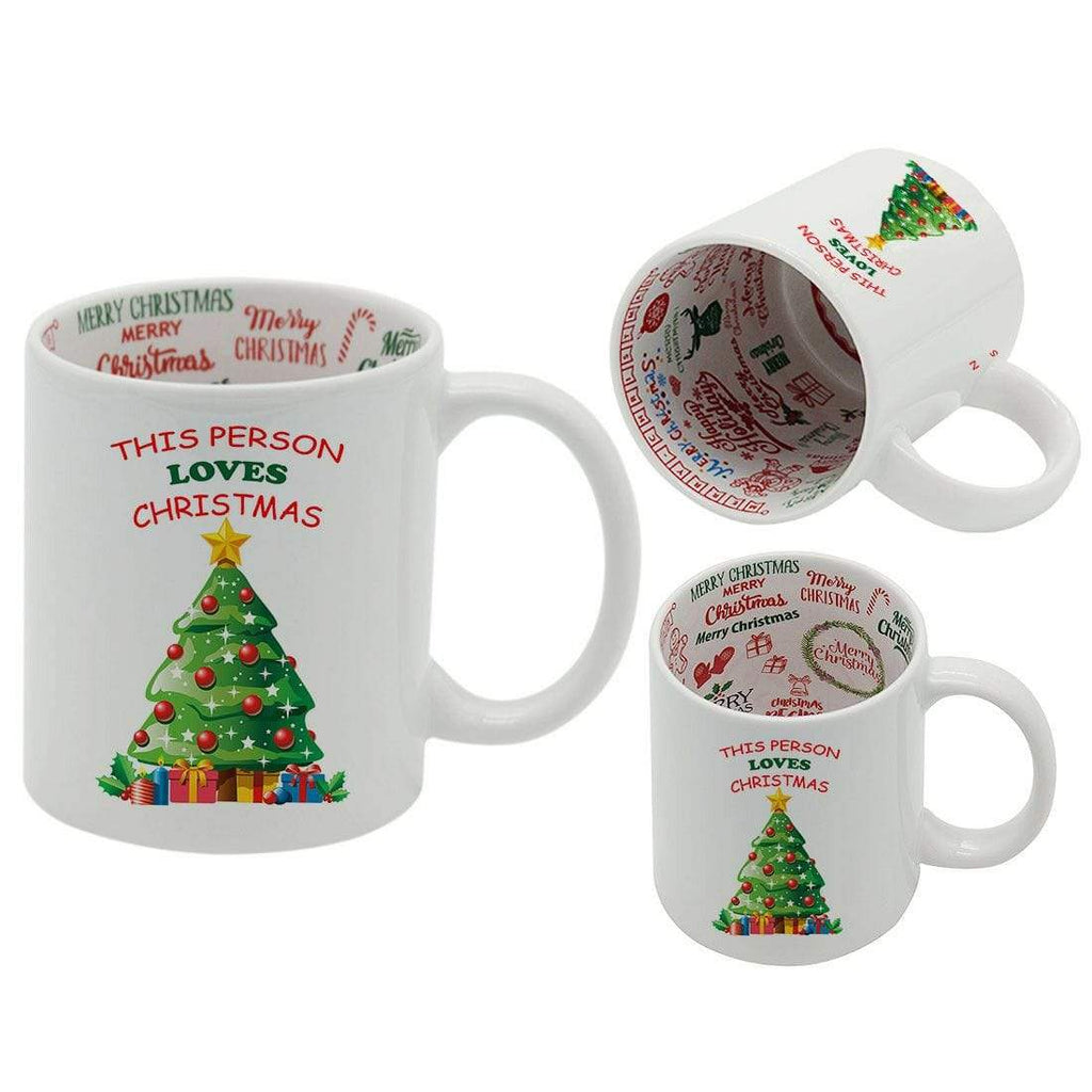 I Love Christmas Festive Graffiti Xmas Drink Cup Glass Coffee Tea Mug Gift 1