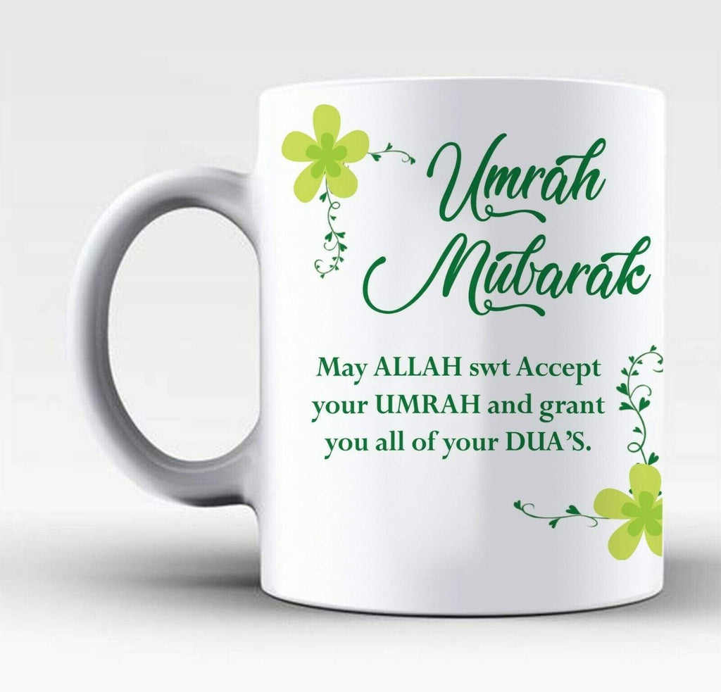 Umrah Mubarak Islamic Muslim Drink Cup Glass Coffee Tea Mug Gift Present NEW D2