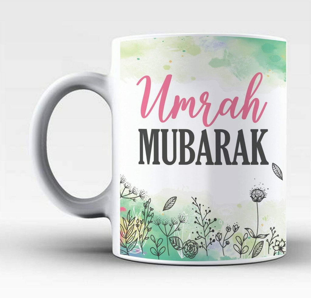 Umrah Mubarak Islamic Muslim Drink Cup Glass Coffee Tea Mug Gift Present NEW D3