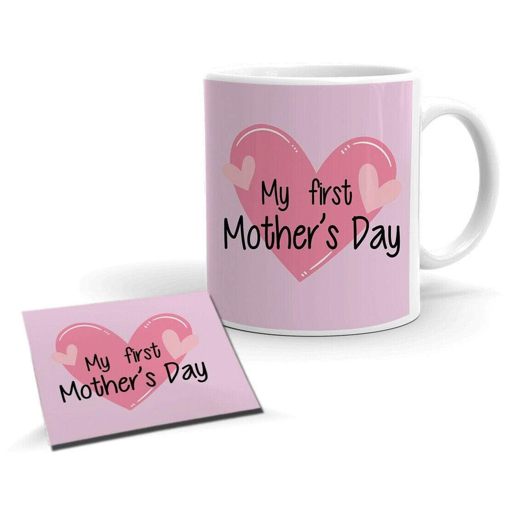 My First Mother's Day Mug Cup Coffee Tea Gift With Or Without A Coaster Set D2