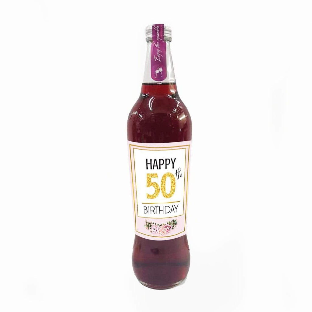 Personalised Birthday Anniversary Celebrations Bottle Sticker Sparkling Drink
