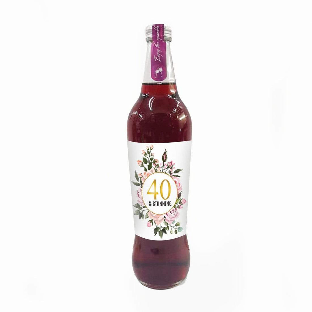 Personalised Birthday Anniversary Celebrations Bottle Sticker Sparkling Drink