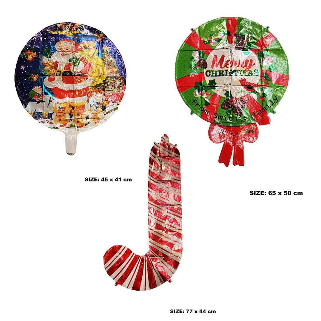 Personalise Christmas Xmas Santa Foil Balloons Shape Party Decoration Gift