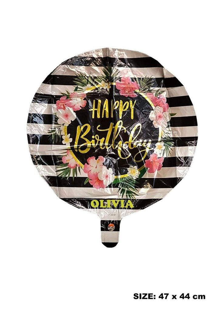 Personalise Happy Birthday Theme Cake Shape Foil Balloons Party Decoration Gift