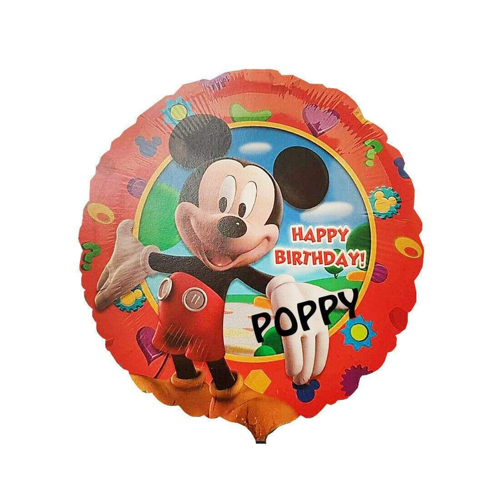 Personalised Pepper Pig Mickey Mouse Sponge Bob Elsa Unicorn Kids Foil Balloons