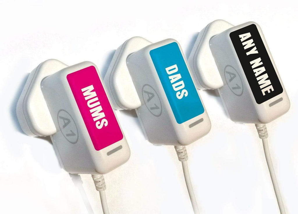 Personalised Name CE APPROVED Mains Charger Wall Plug For iPhone 5 6 7 8 X Plus