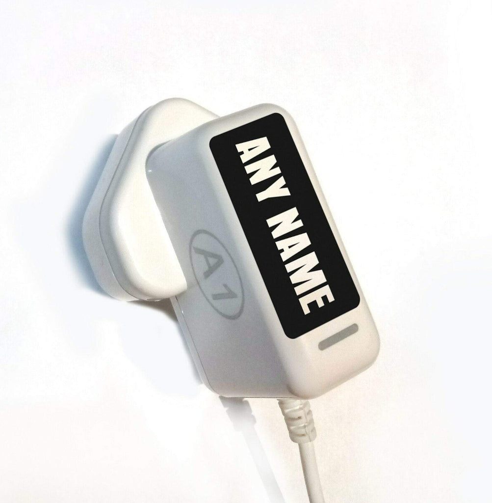 Personalised Name CE APPROVED Mains Charger Wall Plug For iPhone 5 6 7 8 X Plus