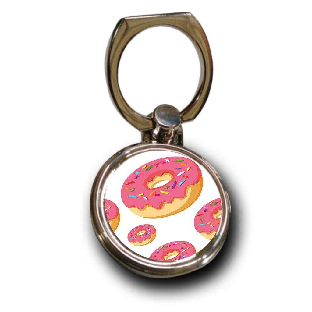 Personalised Mobile Phone Ring Holder Protector Doughnut crazy For All Models