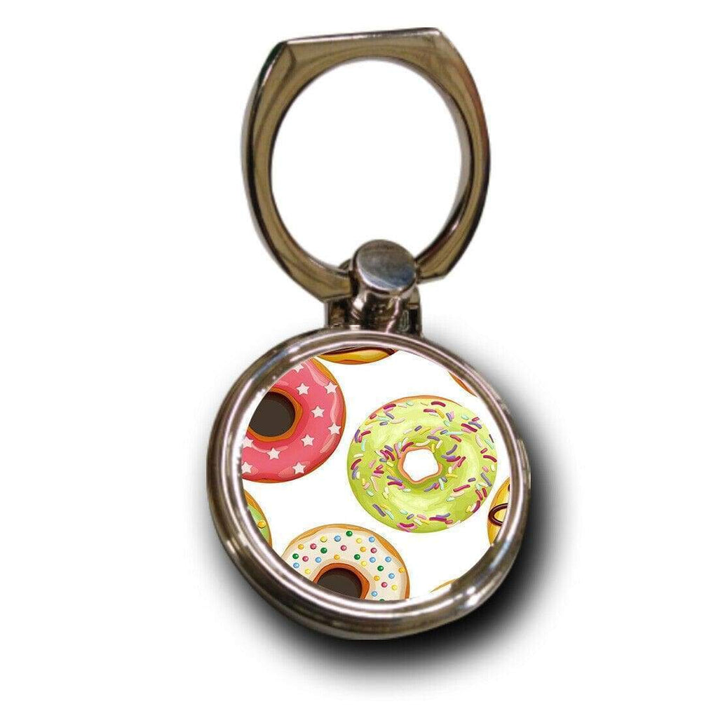 Personalised Mobile Phone Ring Holder Protector Doughnut crazy For All Models