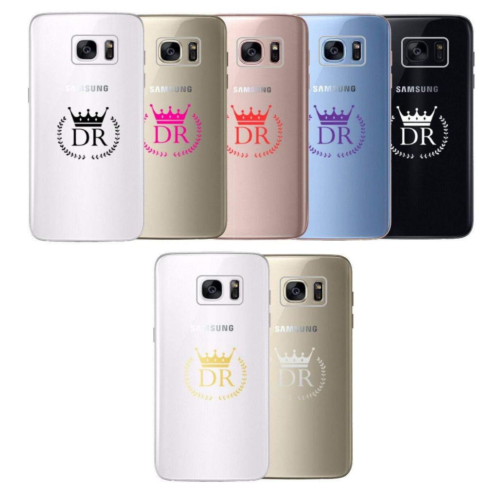 Personalise Crown Cyrstal Gel Soft Back Cover Case For ALL Samsung Models 4