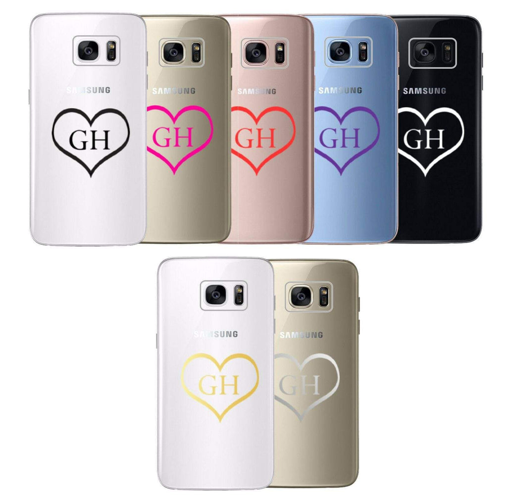 Personalise Crown Heart Diamond Gel Soft Back Cover Case For ALL Samsung Models7