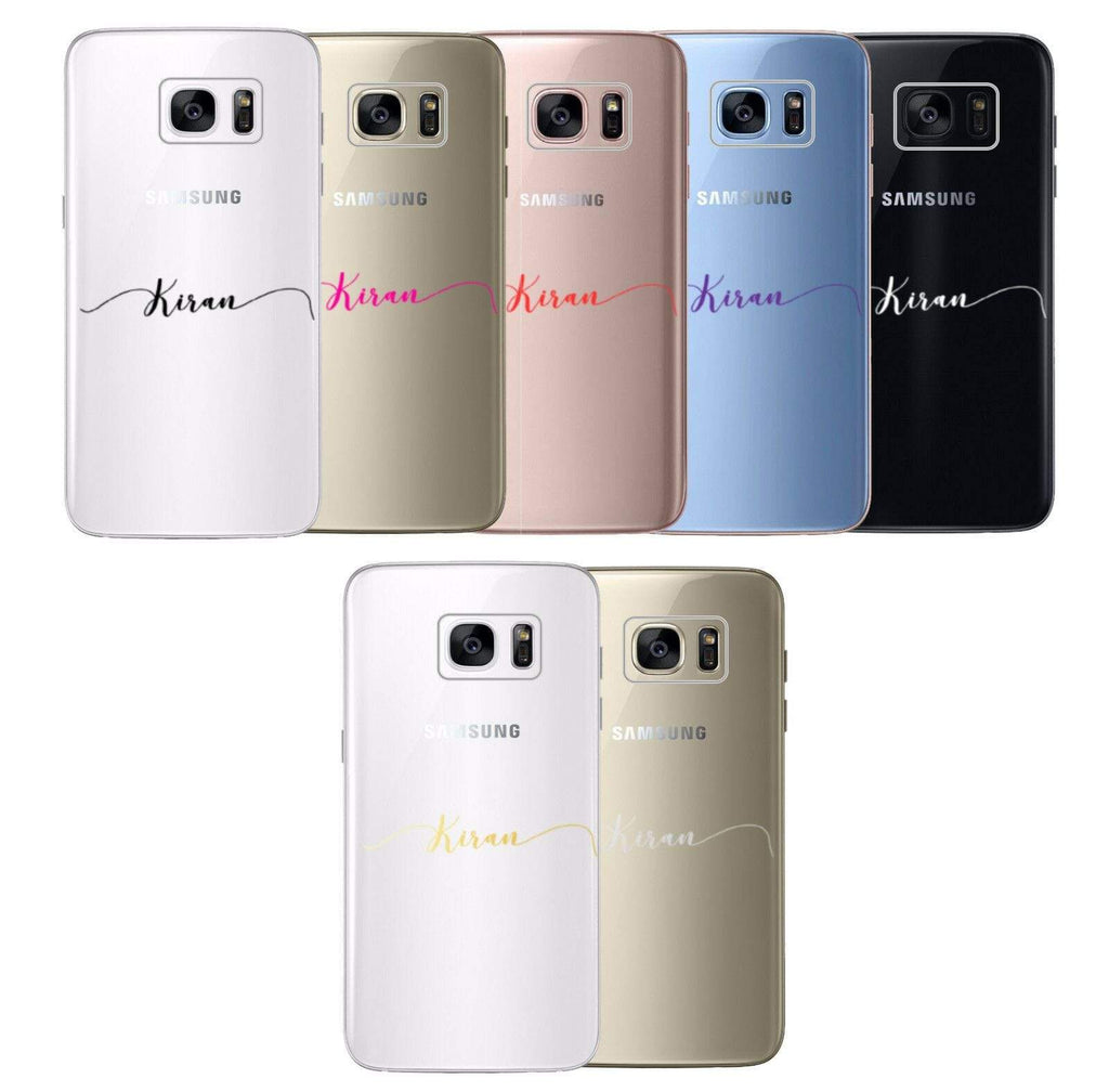 Personalise Crown Heart Diamond Gel Soft Back Cover Case For ALL Samsung Models9