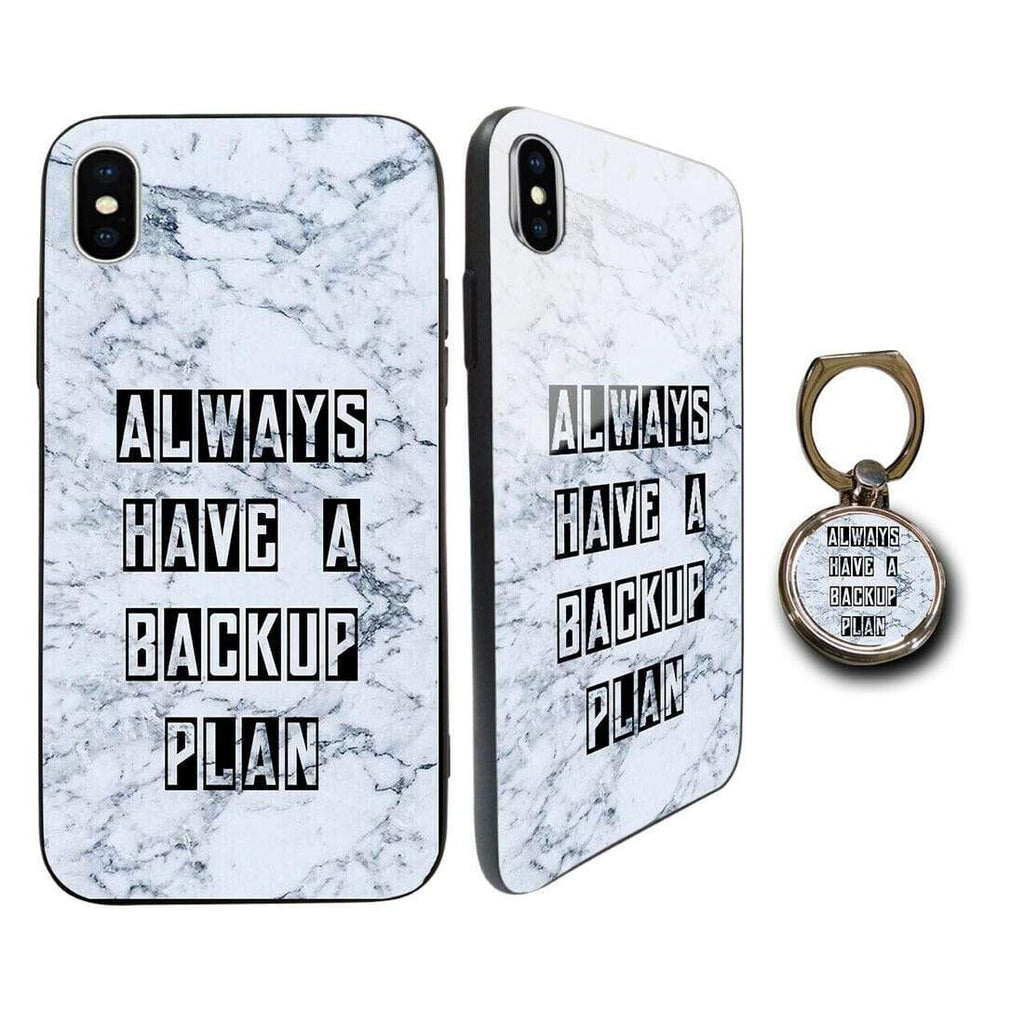 Personalised Tempered Glass Case FOR iPhone Samsung OPTIONAL Phone Holder Humour 2