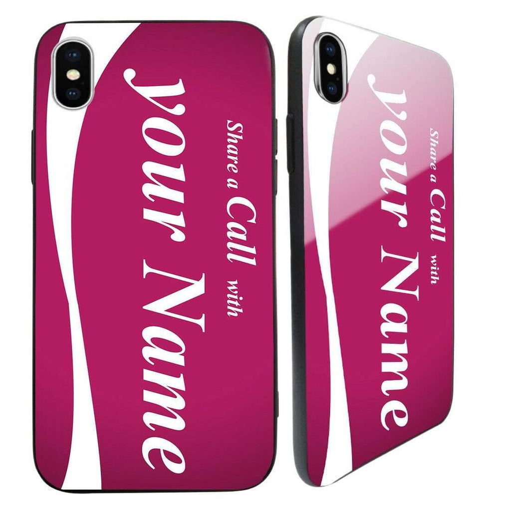 Personalised Share A Call With... Tempered Glass Cover Case FOR iPhone Samsung