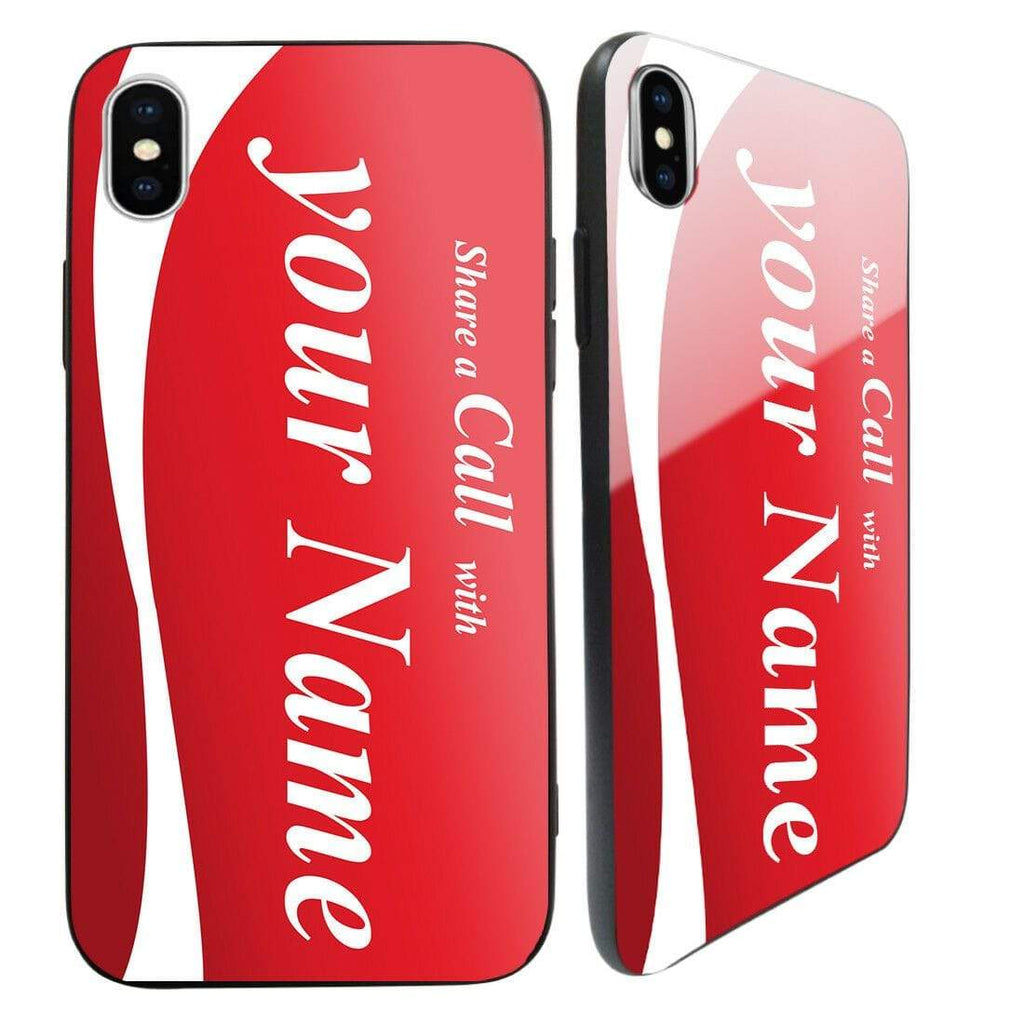 Personalised Share A Call With... Tempered Glass Cover Case FOR iPhone Samsung