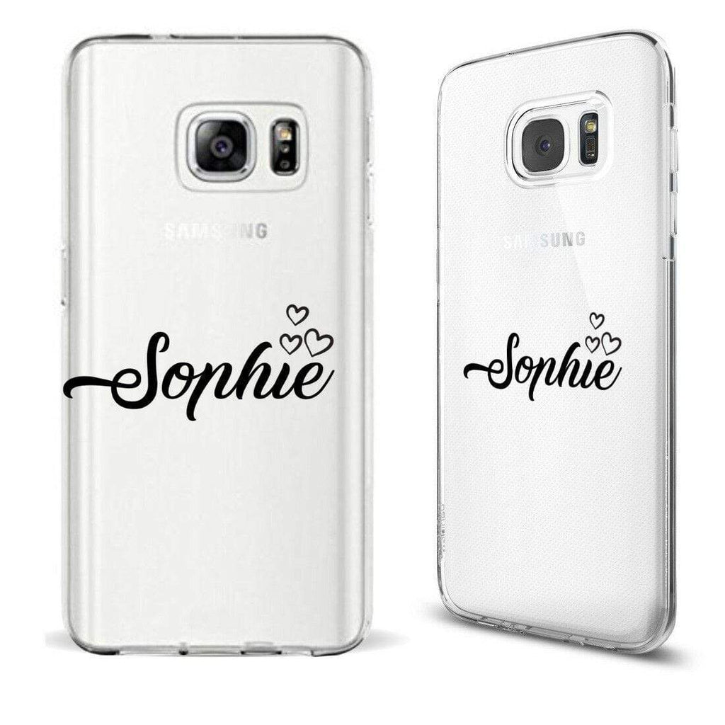 Personalise Heart Diamond Gel Soft Back Cover Case For ALL Samsung Models 11